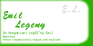 emil legeny business card